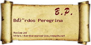 Bárdos Peregrina névjegykártya